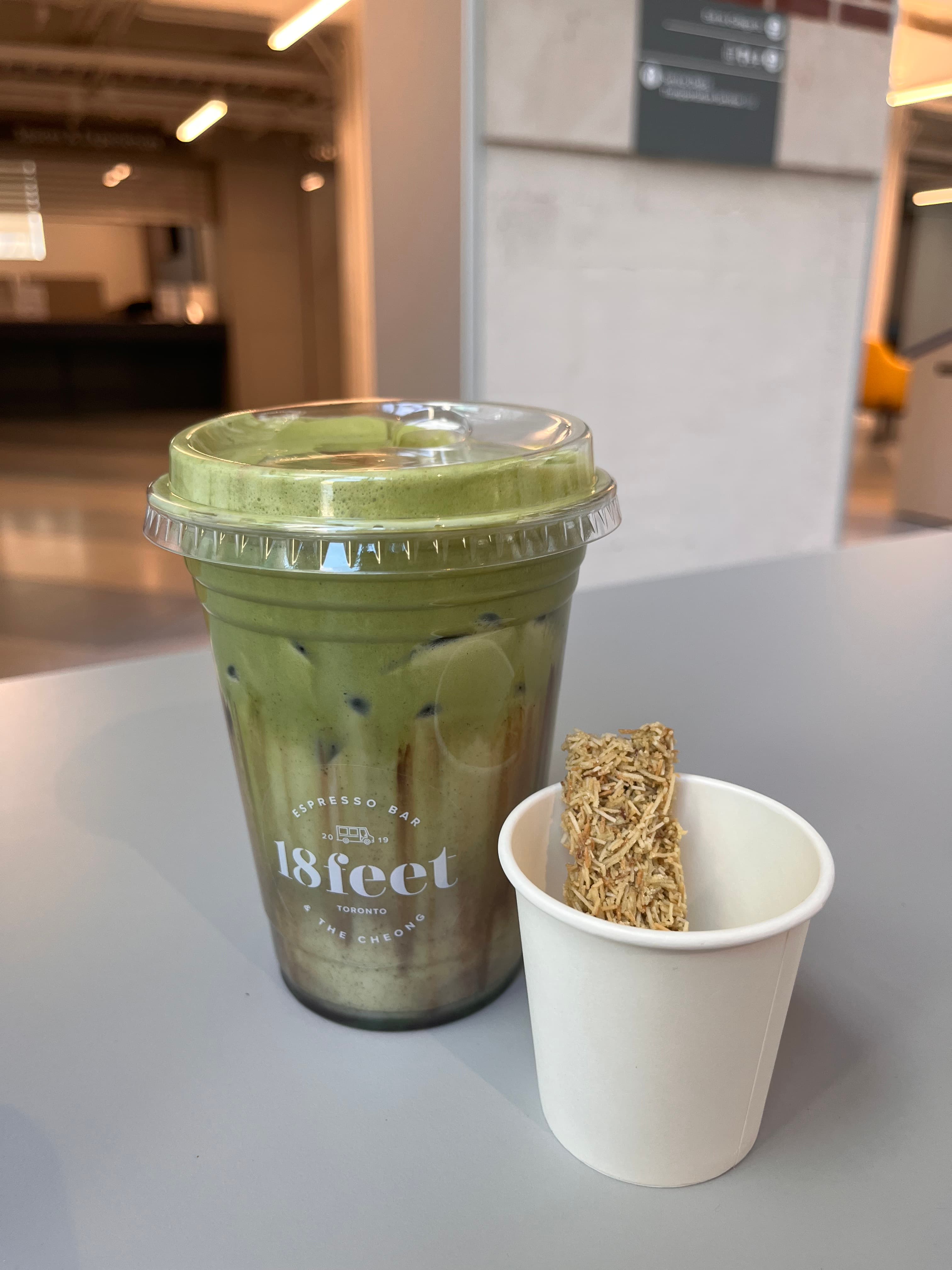 Iced matcha from 18feet Espresso Bar